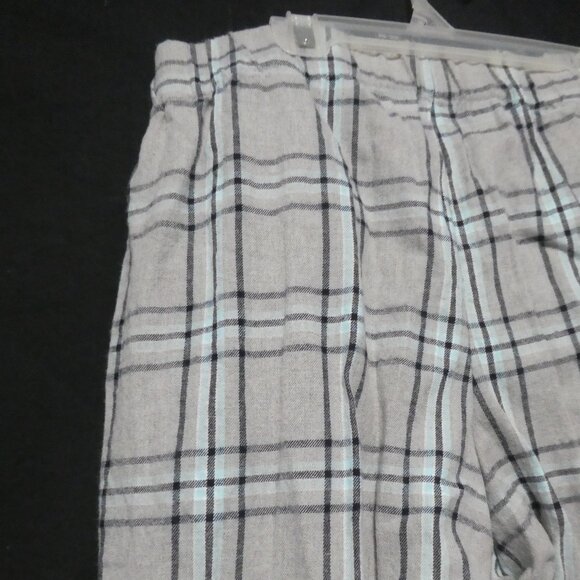 Plaid Flannel Lounge Pants | Front Button Detail | Stretchy Waistband | Unisex - Picture 9 of 15